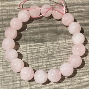 Pink Rose Quartz Hand Crafted Crystal Bracelet